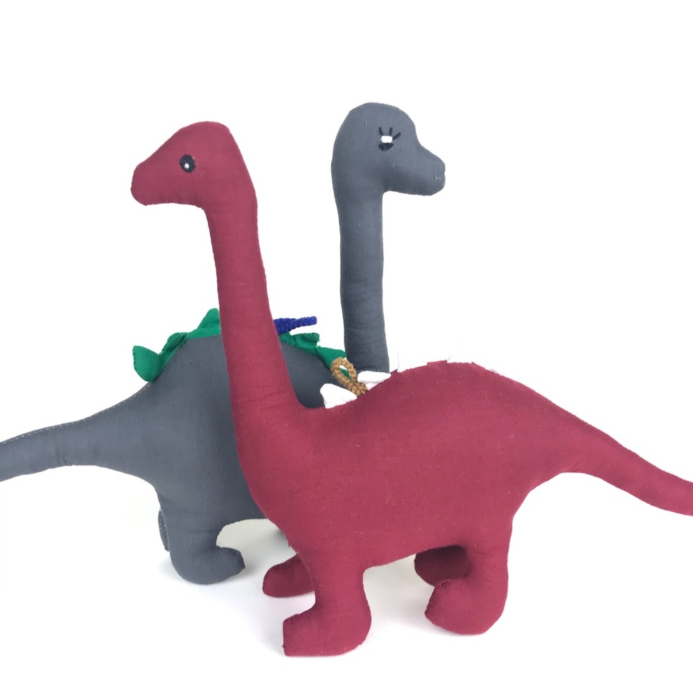 Pair of handmade dinosaurs 🦕